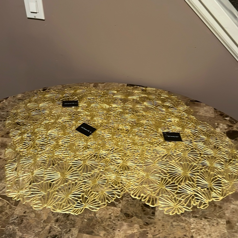 Chilewich Set/4 Daisy Gilded Placemats